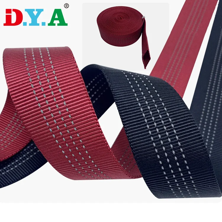 Wholesale 1 inch Reflective Nylon Tubular Hollow Webbing for Making Dog Collar and Leash