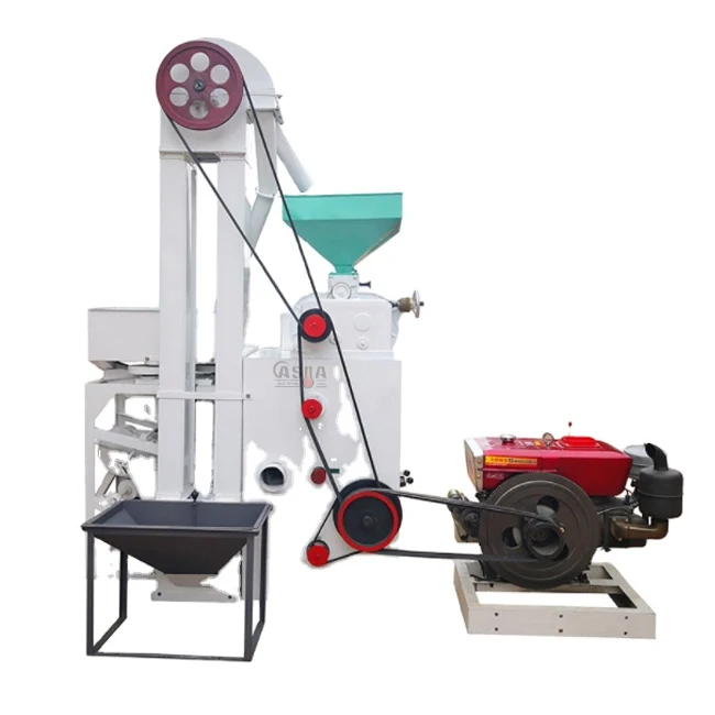 700kg~800kg per hour Mini Automatic Diesel Rice grinder Mill Rice huller Machine