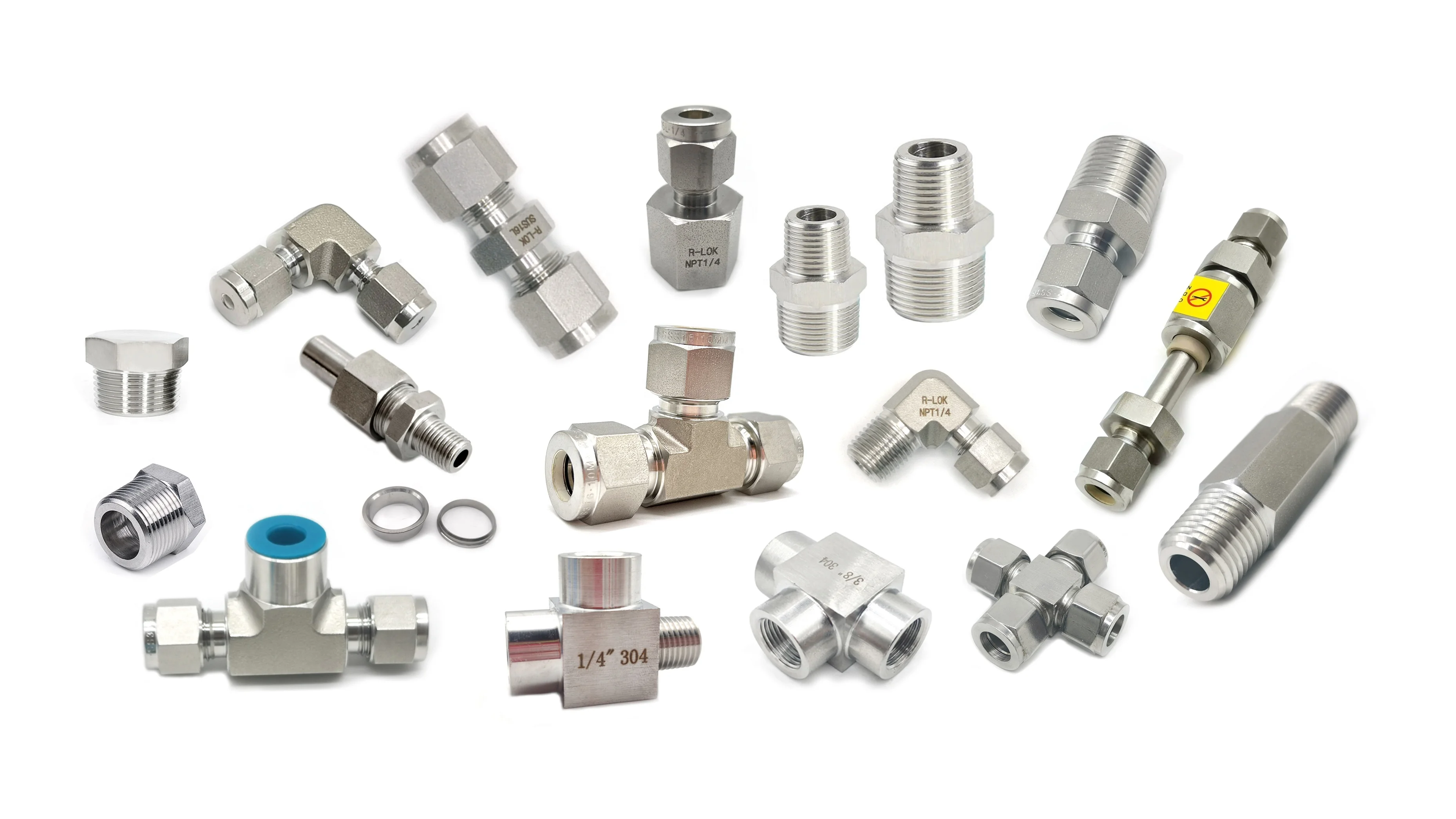 Hydraulic Elbow Compression Fitting Instrumentation Elbow Connector 90 Degree Stainless Steel Tube Elbow