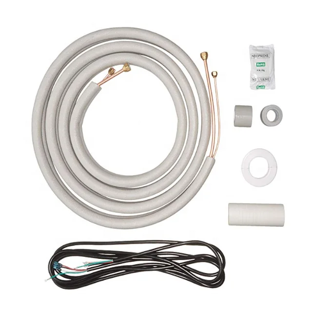 
split air conditioner conditioning parts pair coil line set cuivre pour climatiseur ac installation kit insulated copper pipe 