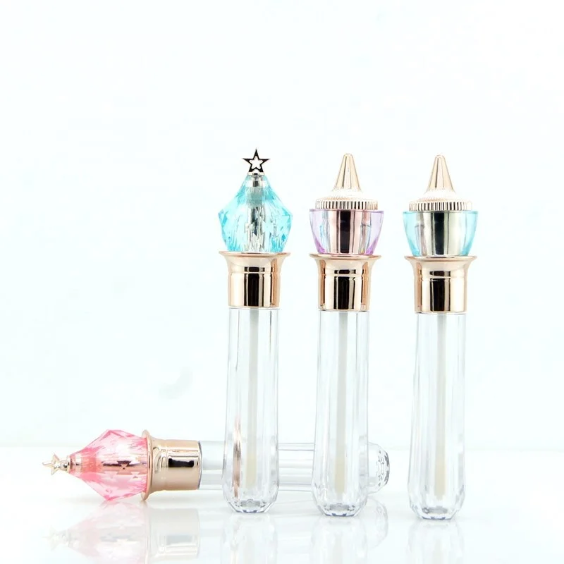 Crystal Crown Lip Gloss Containers Tube Private Label Wholesale  Custom Lipgloss Tubes DIY Makeup Packaging