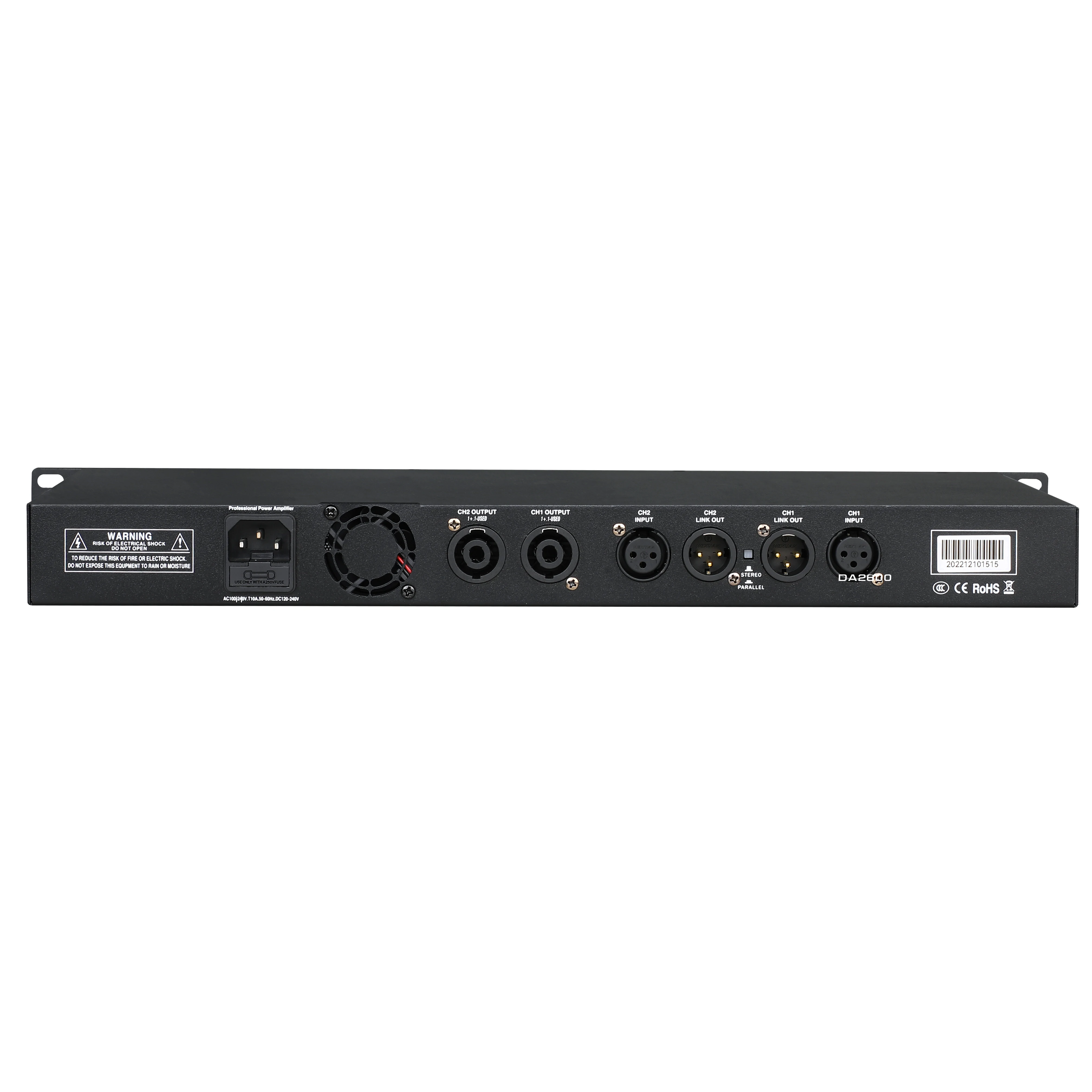 Home party professional power amplifier 2 channels DA2600 600 watt digital 1u class d amplifier