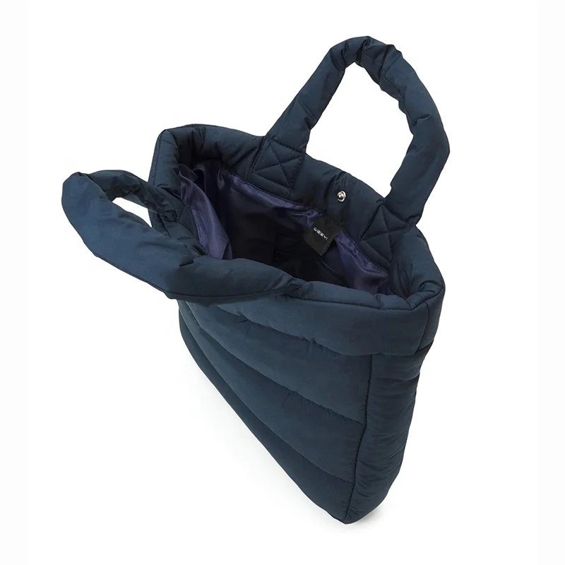CHANGRONG Custom women large padded puffer bag winter quilted puffy puffer tote bag high quality