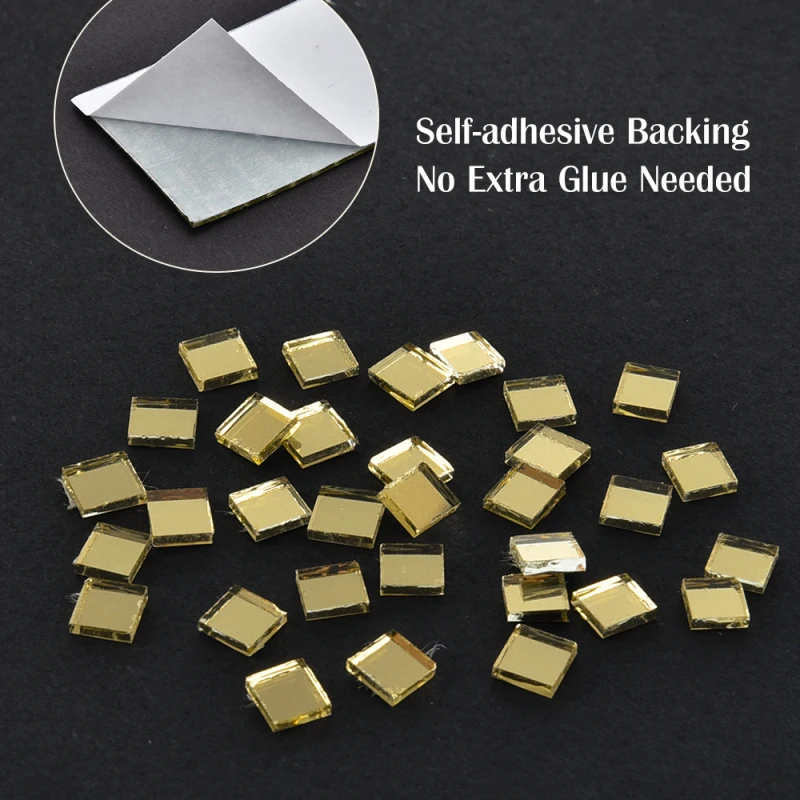 Factory Wholesale Gold Silver Pink Disco Ball Self Adhesive DIY Mosaic Antique Glass Mirror Wall Tiles