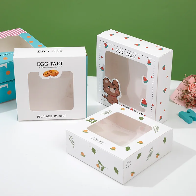 clear long muffin cupcakes box bakery shop package boxes  pastry box