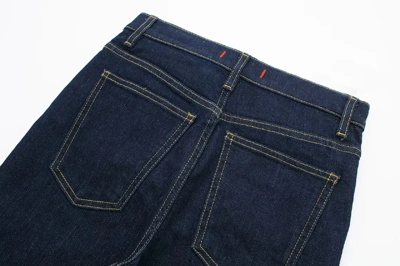 K025  New 2024 Spring Autumn Chic Side  Casual Pants Women Denim Trousers Clothing 4