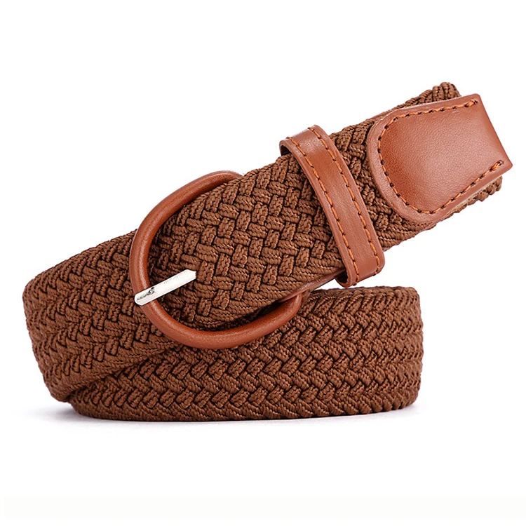 In Stock Weave No Hole Adjustable Breathable Elastic Waist Belt For Man and Women