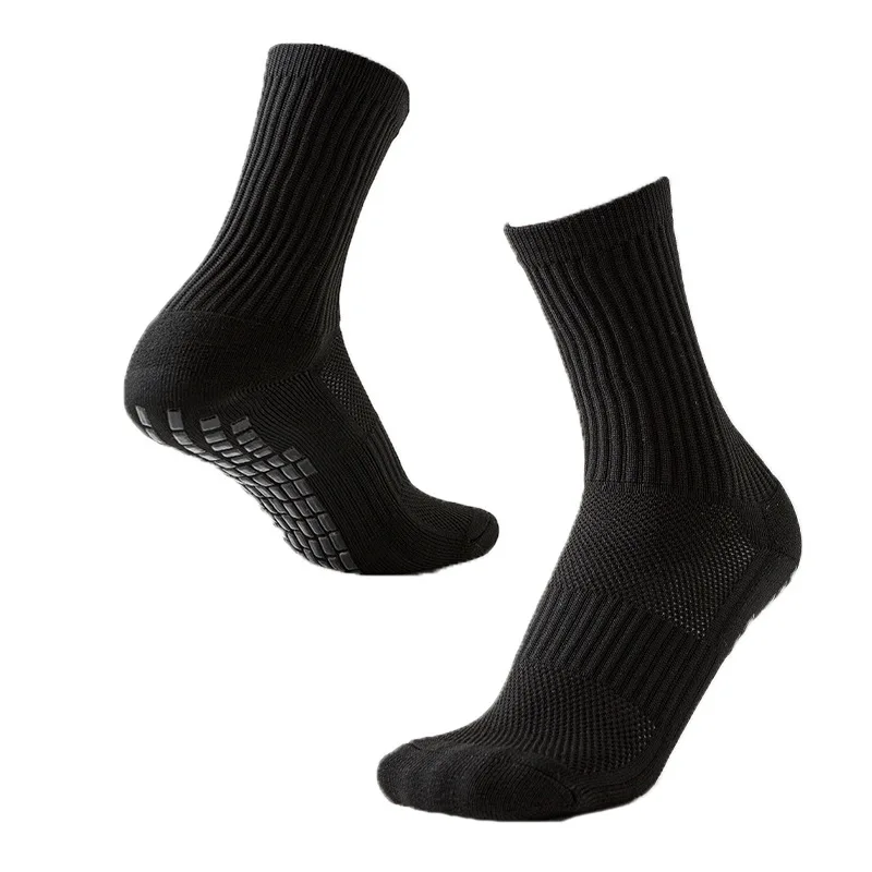 Solid Color Non-slip Soccer Socks Dot Rubber Shock Absorption Wear Sports Basketball Breathable Socks