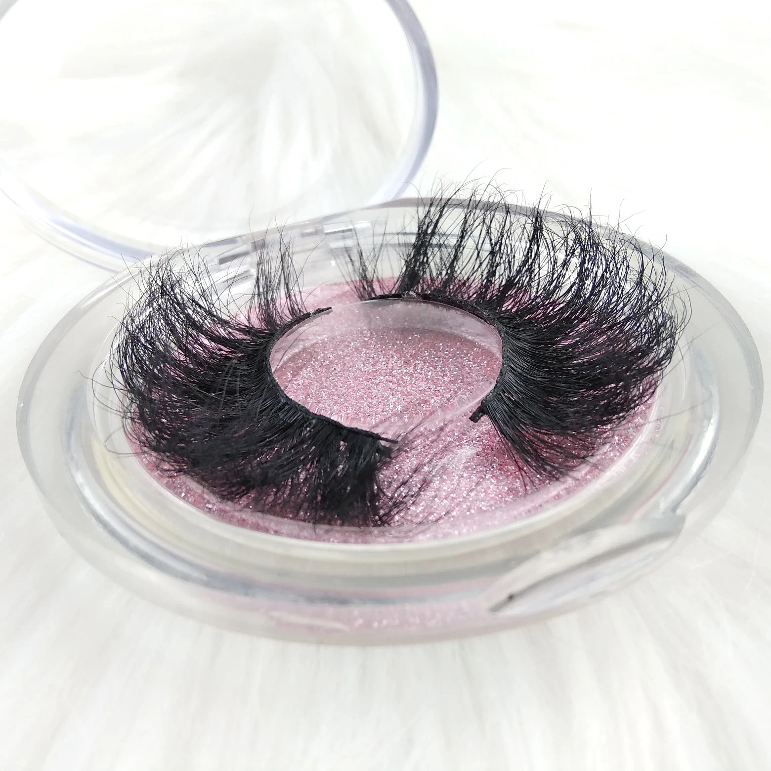 
Private label 3D 5D mink eyelashes with packaging box premium 25mm mink lashes custom eyelash package 
