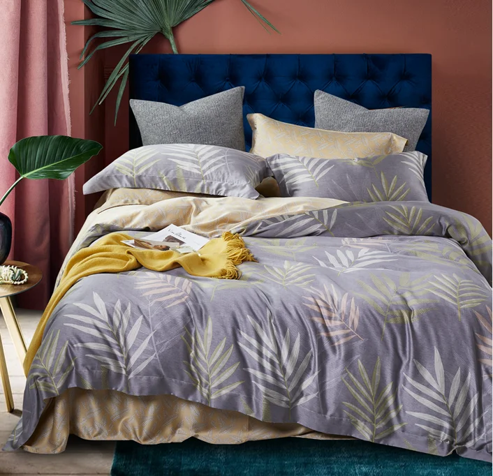 New luxury 100% organic 60s tencel lyocell bedding set bedsheet set lenzing tencel bedding hot sale product