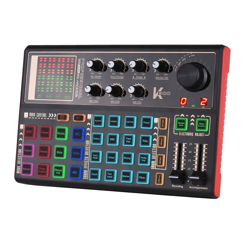 K300 USB Audio Studio Live sound cards for live stream