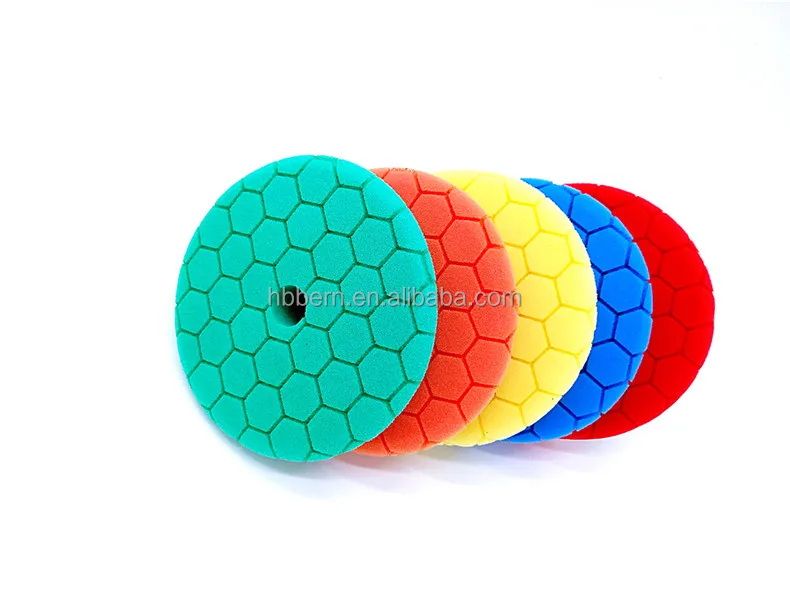 7 Inch Car Polishing Pad Sponge Honeycomb Bevel Edge Buffing Pads Form Polish Car