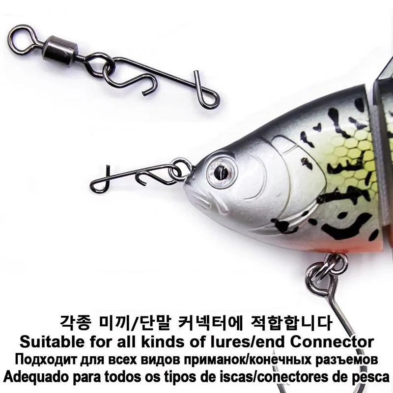 Wrap-around Pins Lure Quick Connectors Fishing Tackle Accessories Fishing Connector Stainless Steel Power Pins for Sea Fishing