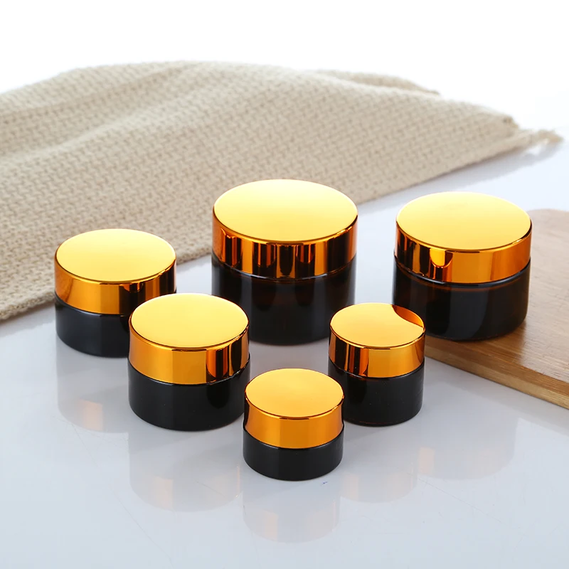 5g 10g 15g 20g 50g 100g Reutilisable Bouteilles Boite Pot Vide En Verre Ambre