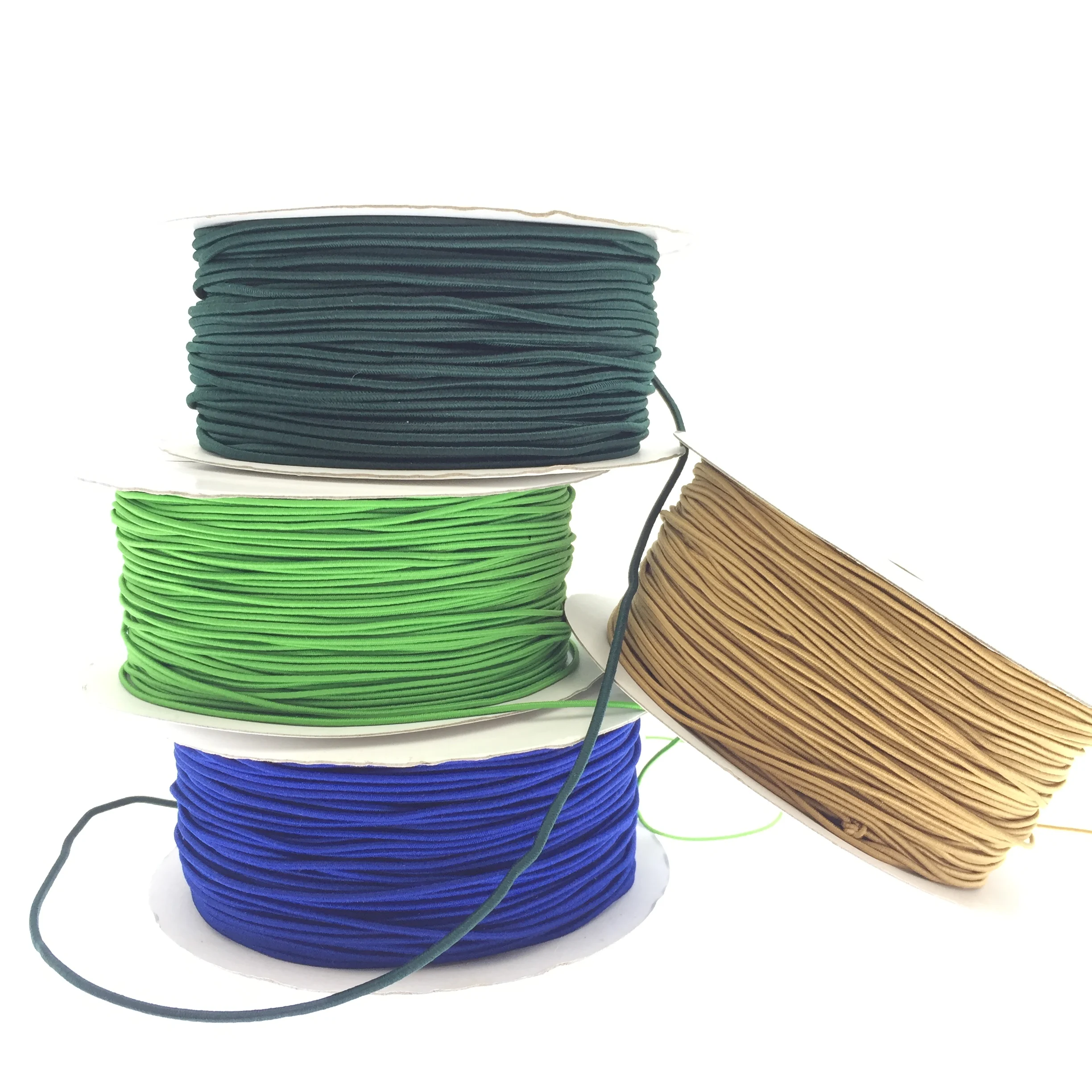 Fancy 1.7Mm Dia Round Packaging Rope Matte Elastic Cord For Gift Wrap