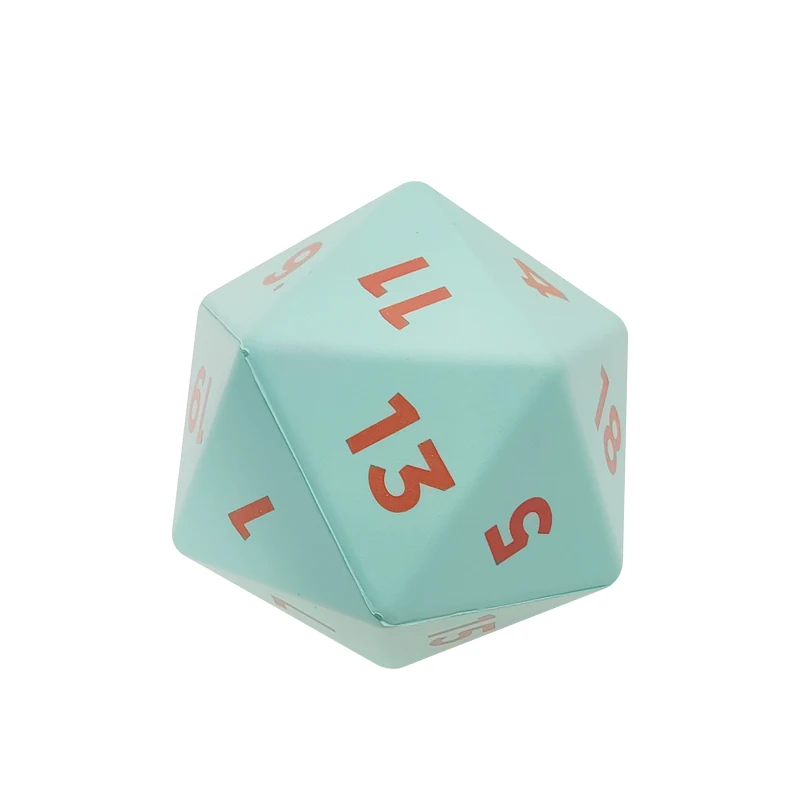 Manufacture Custom 20 Sided Anti Stress Board Game Dice D20 PU Foam Dice