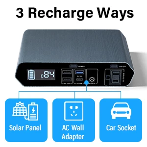 Lithium Power Station 40000mAh 148Wh Outdoor Power Emergency Energy Storage With Solar MPPT Function Portable Power Station