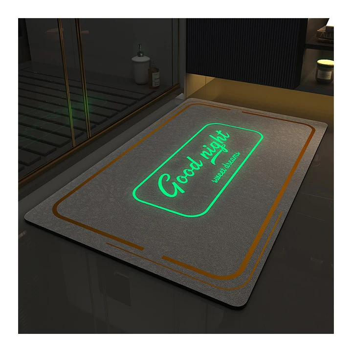 Высококачественный прямоугольный нескользящий Коврик для ванны Alfombra adorbente De Bao, светящийся Коврик для ванны с диатомью