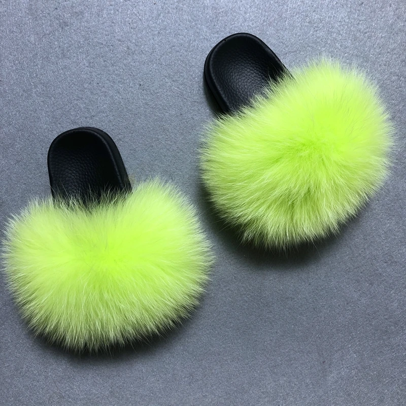  Hot Selling Fashion Comfortable Kid Real Fur Shoes Genuine Fox Children