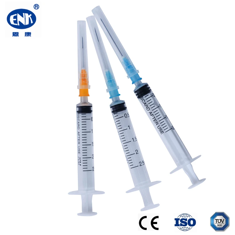 Luer Slip Luer Lock Medical Plastic Disposable 2.5 ml Syringe