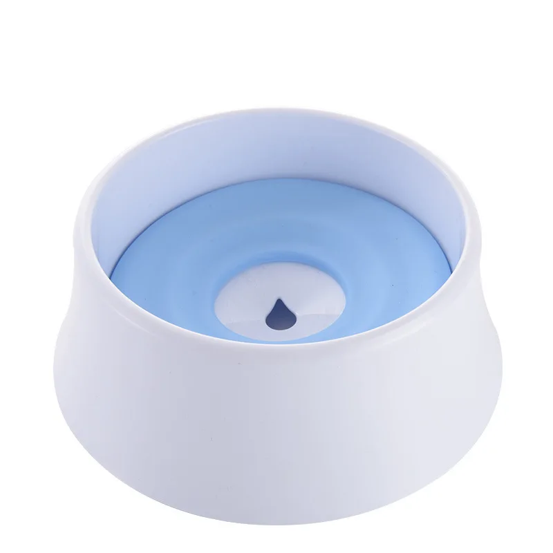 2021 New Design Factory Wholesale Splash Proof Pet Water Fountain Avoid Wet Floating Slow Water Drinking Dog Bowl