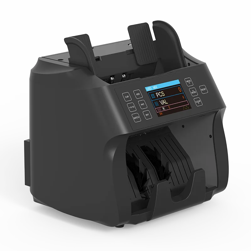 One pocket two/2 CIS multi-currency banknote Counters bill money touch screen counter counting machine