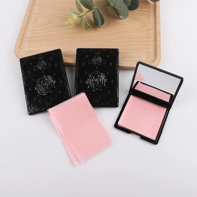 Wholesale Facial Oil Blotting Paper Supplier Rose Mirror Handy Oil Obsorbing Face Sheets