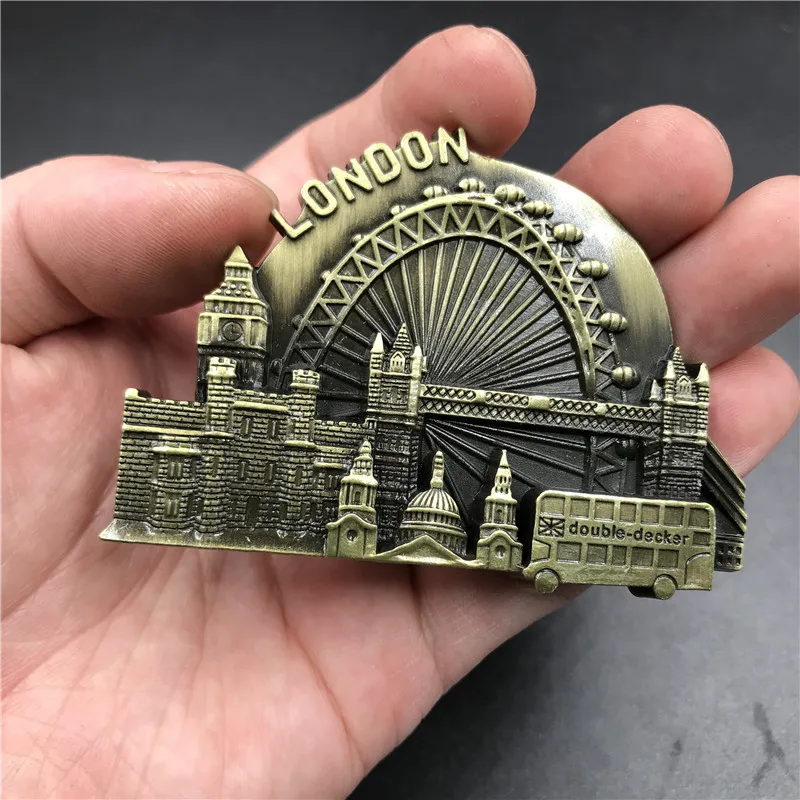 Creative San Francisco Travel Souvenirs 3D Metal Fridge Magnets Sticker Custom Zinc Alloy Fridge Magnets For Fridge Printed