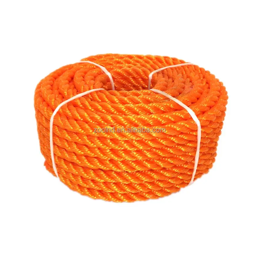 High Tenacity Polyethylene monofilament Twisted Rope 3 & 4 Strands Color PE Rope