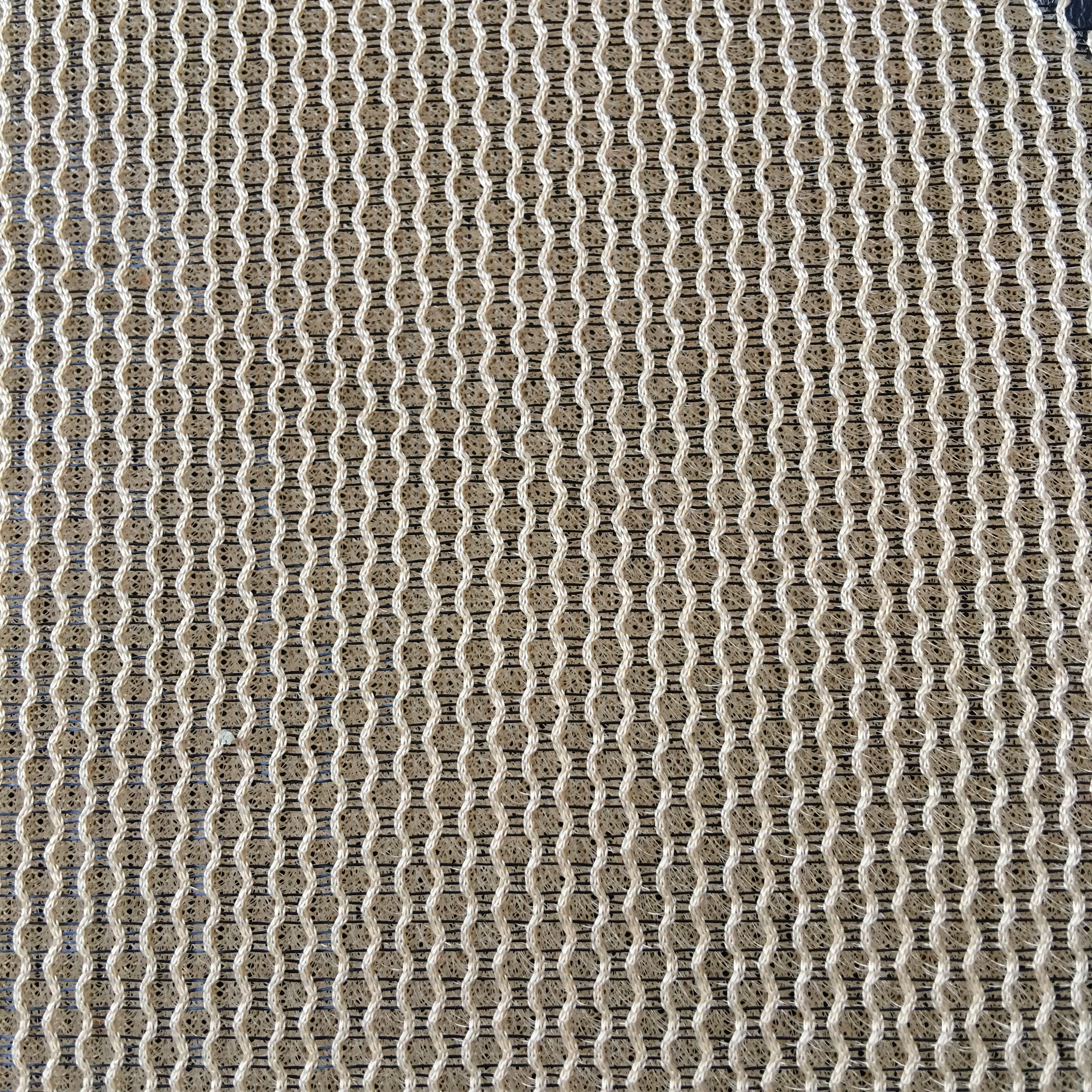 Wave pattern stripe mesh cloth 100%polyester eyelet chair mesh fabric for car cushion seat covers