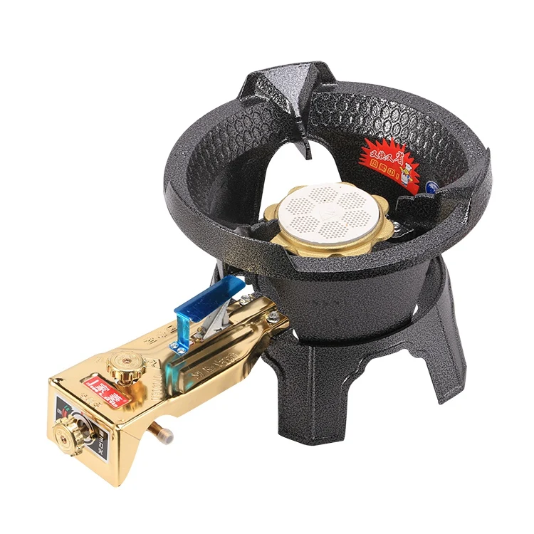 Небольшая двухцелевая специальная промоакция, литье под давлением, чугунная газовая плита, уличная ветрозащитная газовая плита