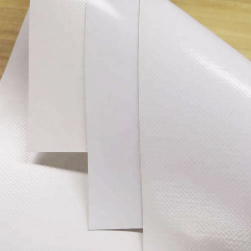 PVC Tensile Fabric Structure Shelter Membrane Fabric 1200GSM FR  White PVC Tarpaulin PVDF Acrylic Lacquering 1300D 1500D