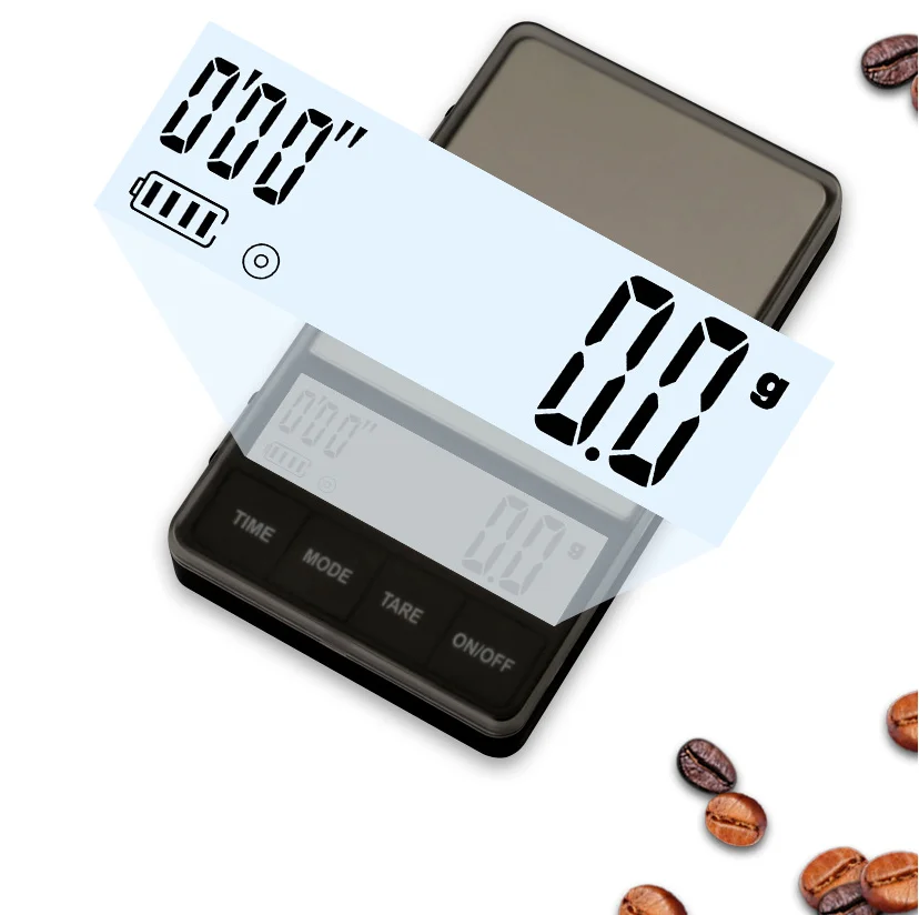 Changxie Coffee Scale 1kg Mini Precision Balance Pocket Scale Gram Weighing Jewelry Scale 0.1 Carat Weighing Gold Herbal Balance