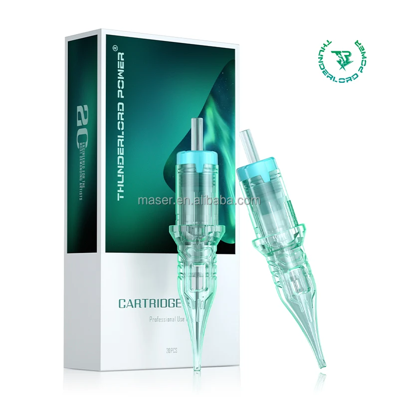 Wholesale Biomaser Permanent Makeup Tattoo Supplies Disposable Green Tattoo Cartridge Needles For Dermografo & Tattoo Pen