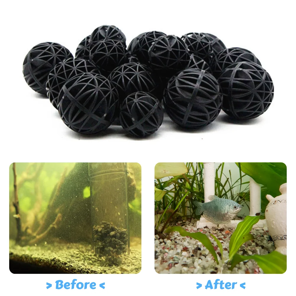 26mm 36mm 46mm Biological Balls Filter Media Effective Aquarium Filter Bio Balls with Sponge