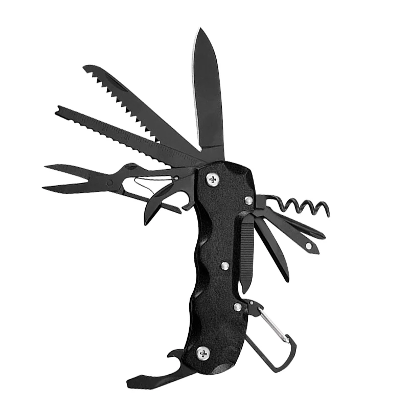 14 in 1 Multifunction Keychain Knife Multitool Keychain Knife Outdoor Survival Folding Pocket Knife for Outdoor