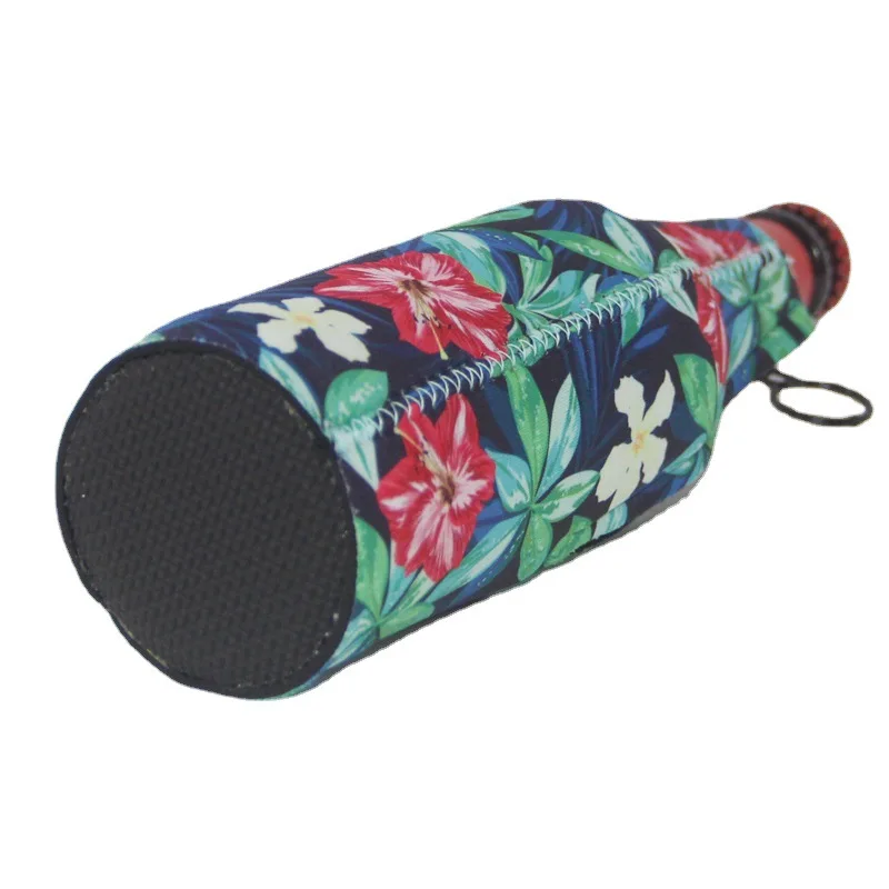Custom Beer Bottle Insulator Sleeve Zip-up Bottle Keeps Beer Cold and Hands Warm Extra Thick Neoprene Edges Enclosed Bottom
