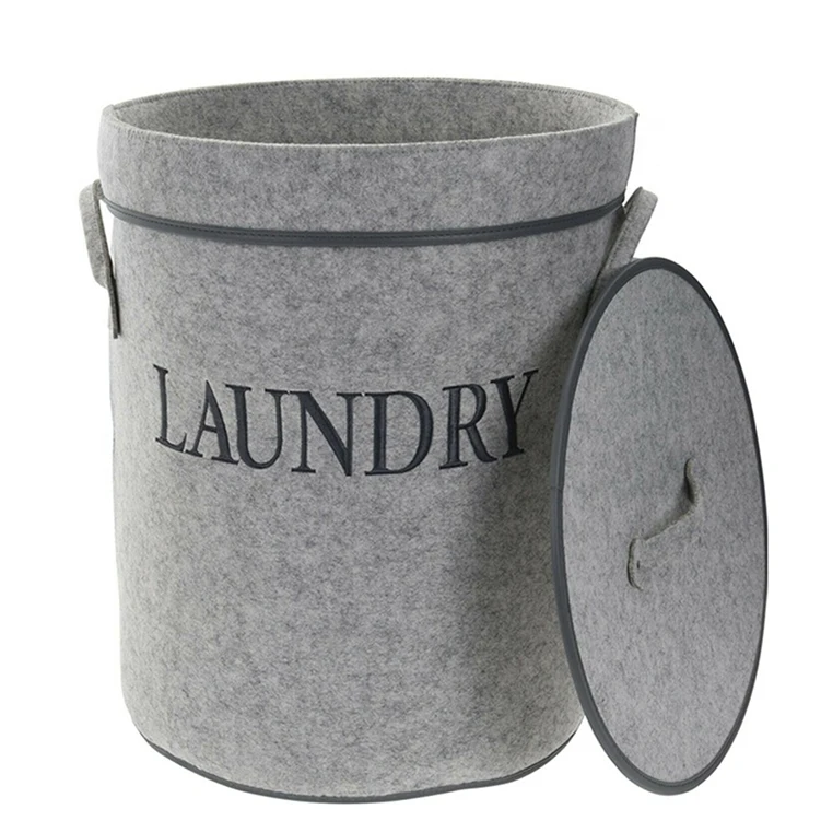 Top Quality felt Fabric Folding Laundry Basket Stand kids corner dirty clothes basket collapsible laundry basket