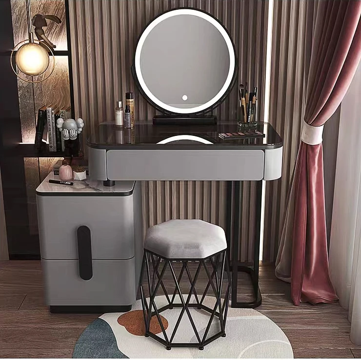 Luxury Bedroom Dressing Table Household Cabinet Makeup Table Modern Simple Makeup Table With Smart Mirror