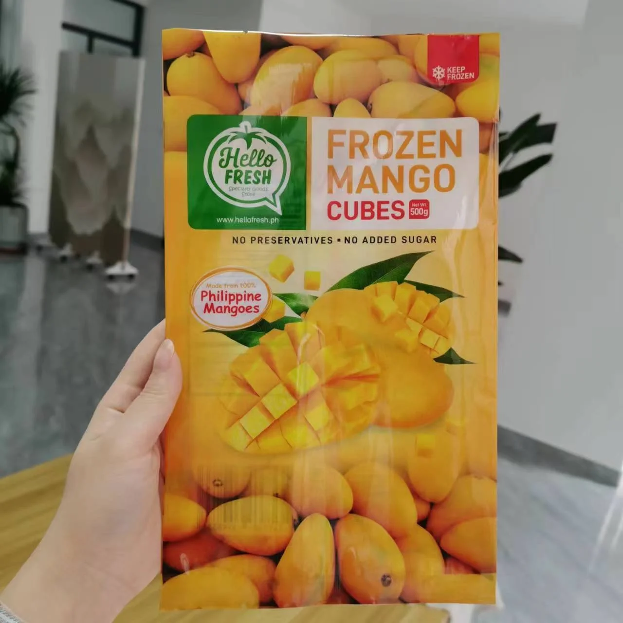 Custom print plastic bags resealable fruit and food packaging laminated plastic mylar bags mango vacuum frozen bags