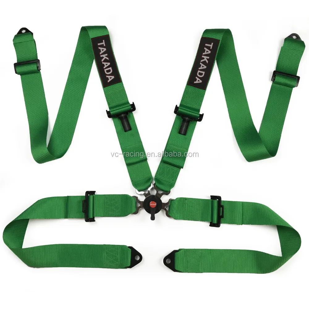 TAKADA 3 inch 4 points universal racing car seat protector camlock racing belt/webbing belt