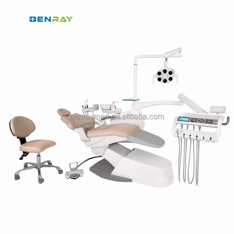 Guangzhou Cheap Top 10 Sensor LED Light Memory Safety Dental Chair Set Europe Cuspidor Dental Chair Price