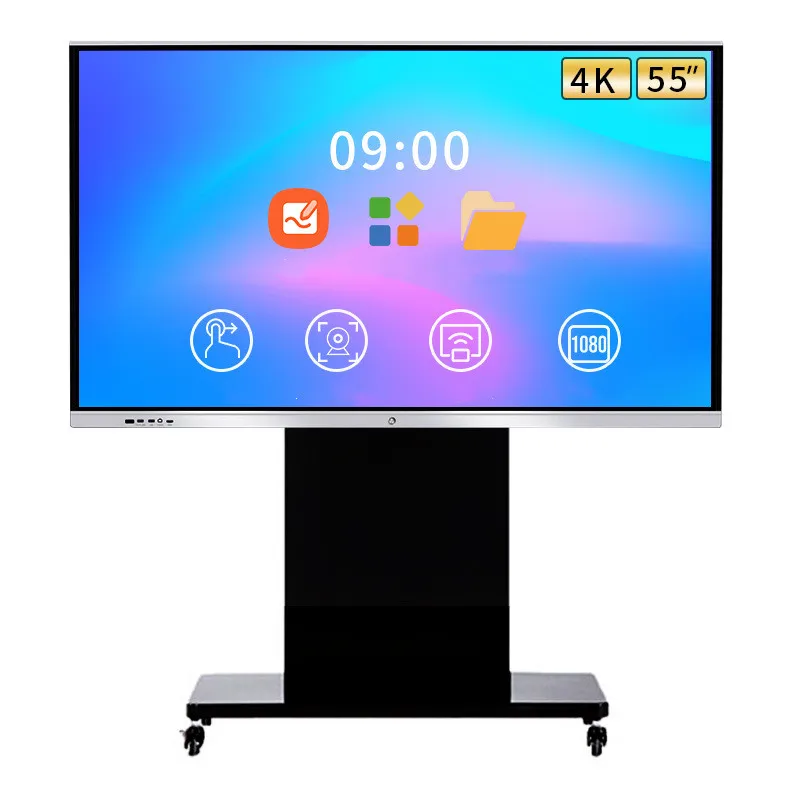 Weier 55 дюймов multi touch screen smart board 4K ЖК-дисплей интерактивной сенсорной плоской панелью для конференц-зала и