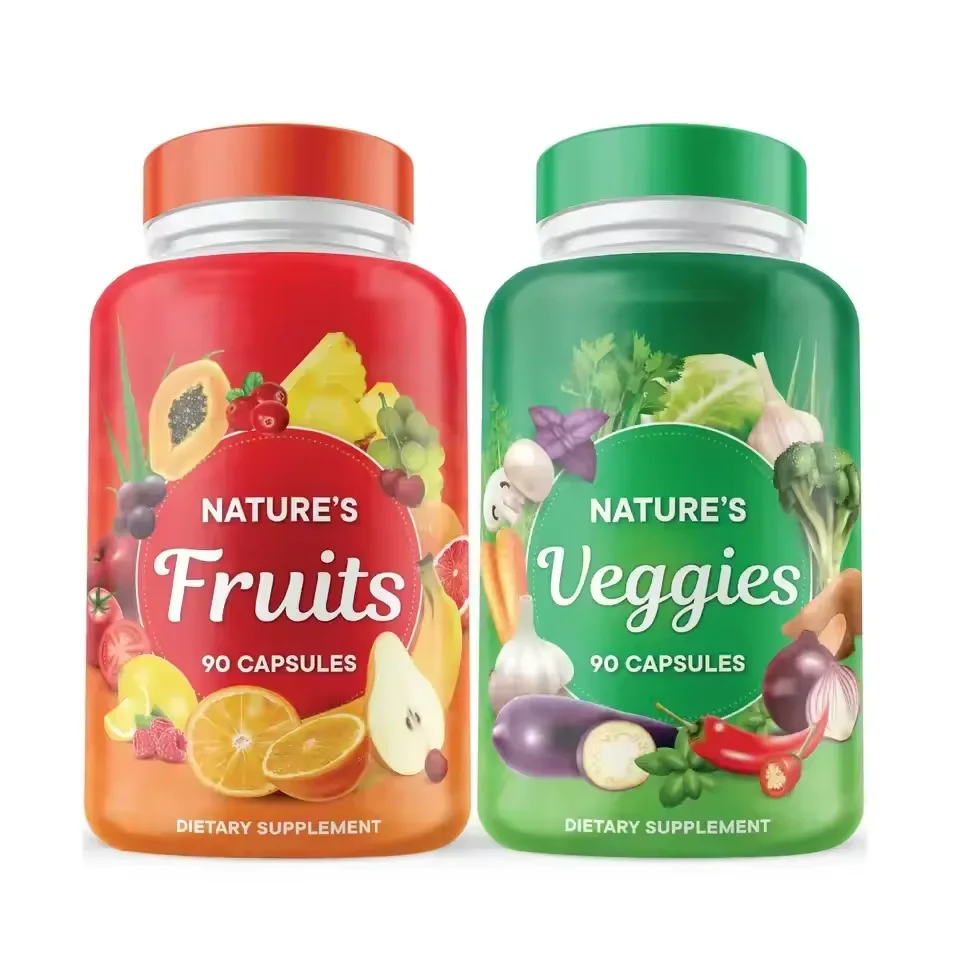 Health Food Supplement Fruits And Veggies Caspules Vitamins Vegetables & Fruits Supplement Vegan Capsules