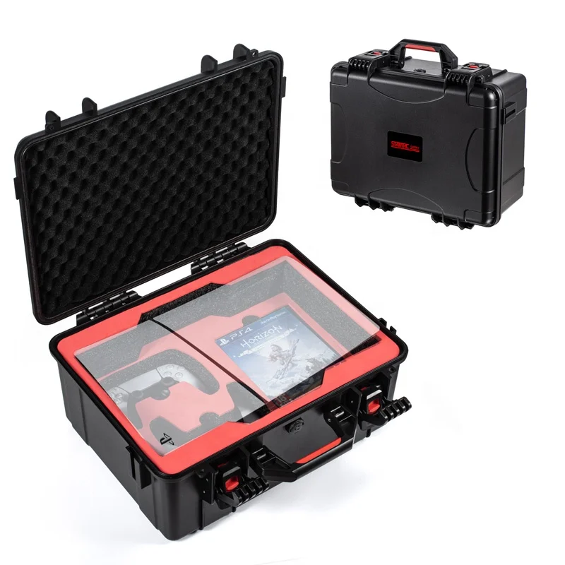 STARTRC GAMES Carrying Case for PS 5 Slim Waterproof Hard Travel Cases PS5 Bags Storage Box With Lock
