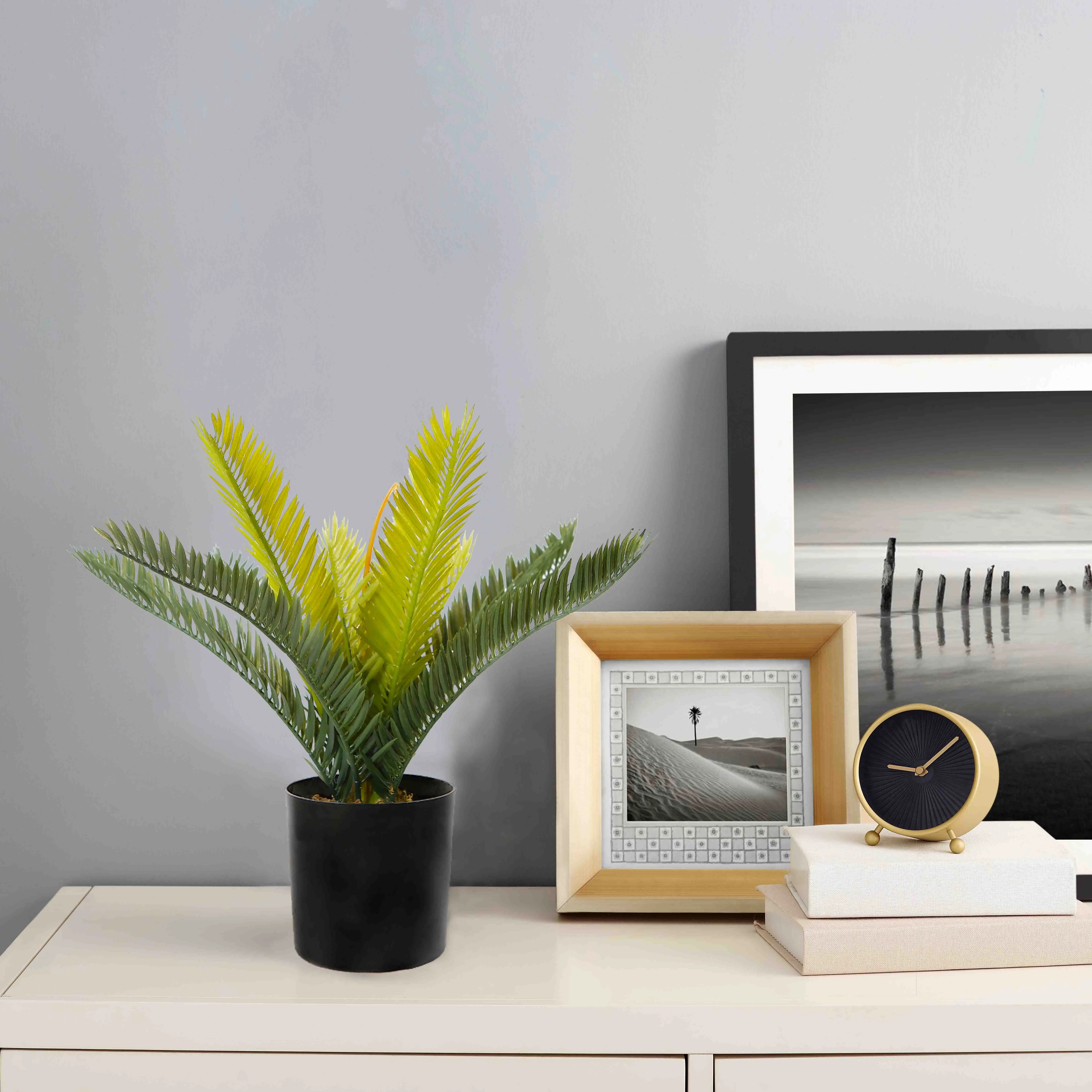 35CM Customized Cycas Palm Plastic Bonsai Trees Sago Cycas Artificial Plant Home Decoration