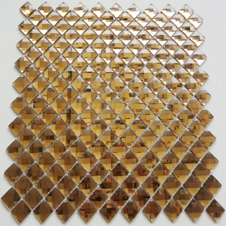  Зеркальная мозаика в форме алмаза зеркальная стеклянная плитка