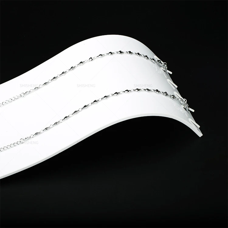 SHI SHENG Hot Sale Custom Durable White Acrylic Necklace Jewelry Display Holder for Jewelry Exhibitor Show