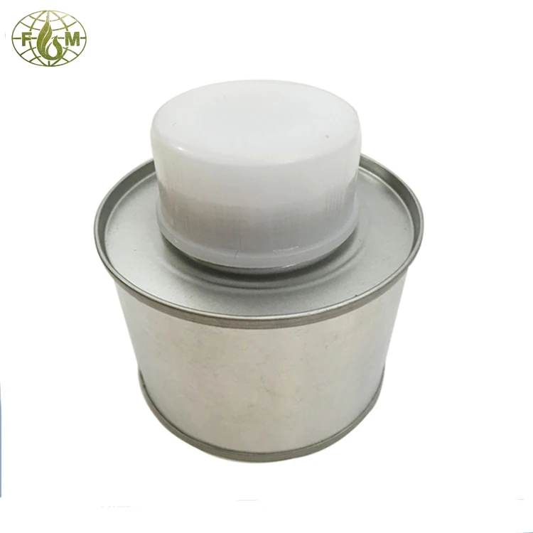 
100ml pvc adhesive metal can with plastic application brush cover tin can manufacturing plants 