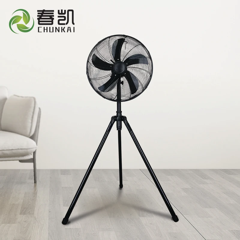 2020 New Design vintage wooden color product summer 16 inch Electric fan standing with tripod